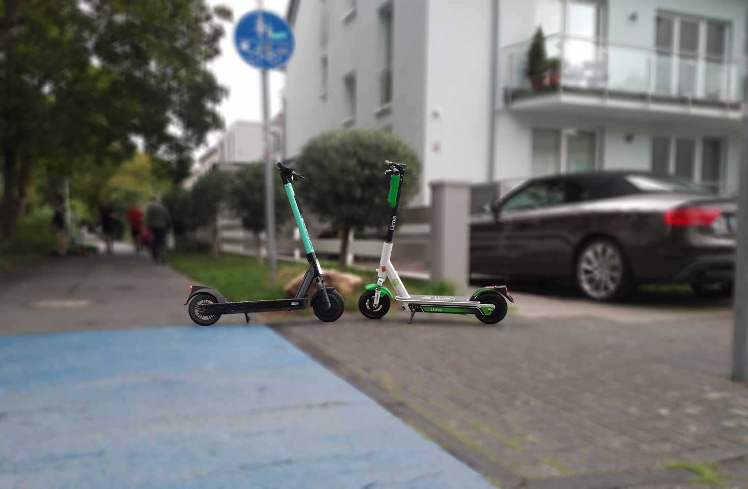 TIER vs lime E-Scooter Bonn