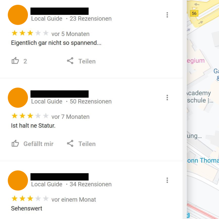 Die lustigsten GoogleRezensionen über Bonn