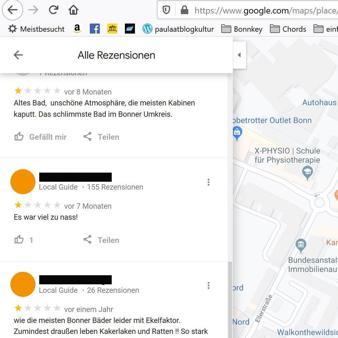 Die lustigsten GoogleRezensionen über Bonn